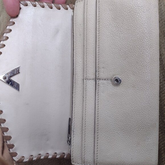 💯% Authentic Louis Vuitton Cuir Plume Wallet/Crossbody BICOLOR Dune/Taupe - Picture 8 of 14